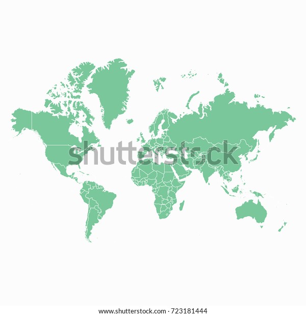 Mapworld Map Each City Border Has Stock Vector (Royalty Free) 723181444 ...