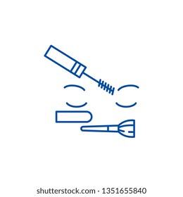 Maquillage line icon concept. Maquillage flat  vector symbol, sign, outline illustration.