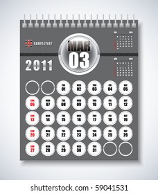 Mar - Diseño del calendario 2011