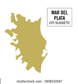 Mar del Plata, Argentina, city silhouette. Urban floor shape. Vector illustration.