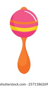 maraca baby toy isolated icon