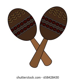 maraca flat illustration