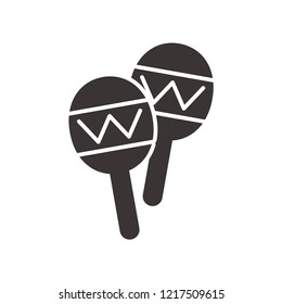 Maraca icon, musical instrument