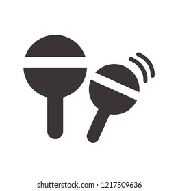 Maraca icon, musical instrument