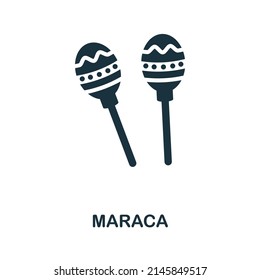 Maraca Icon. Simple Element From Musical Instruments Collection. Creative Maraca Icon For Web Design, Templates, Infographics And More