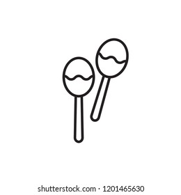 maraca icon vector. music icon line style