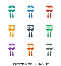 maraca icon white background. Editable filled maraca icon from party. Trendy maraca icon for web and mobile.