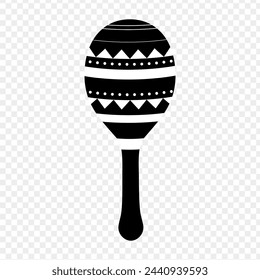 Maraca illustration on transparent background