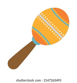 icono del instrumento maraca sobre fondo blanco