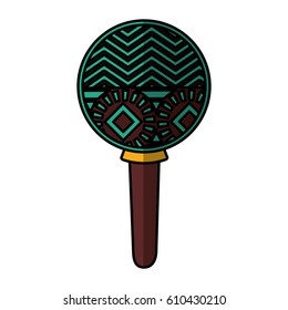 maraca instrument isolated icon vector illustration design