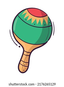 maraca music instrument icon isolated