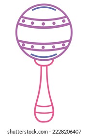 maraca music instrument icon isolated