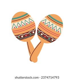 maraca music instrument illustration isolated