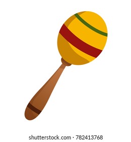 Maraca music instrument realistic icon