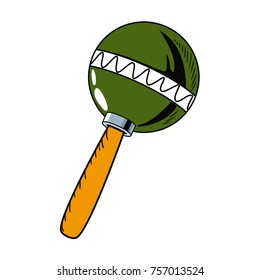 Maraca pop art cartoon