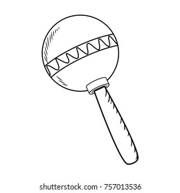 Maraca pop art cartoon