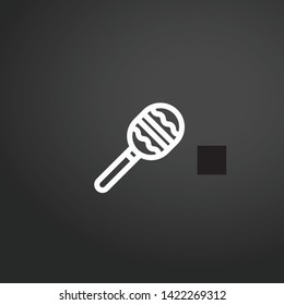 Maraca vector icon. Maraca concept stroke symbol design. Thin graphic elements vector illustration, outline pattern for your web site design, logo, UI. EPS 10.