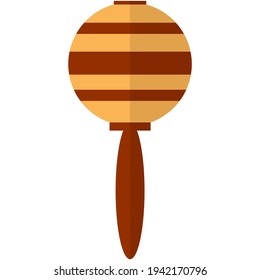 Maraca vector music instrument isolated on white