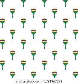maracas with brazil flag pattern background vector illustration design