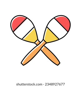 maracas carnival musician instrument color icon vector. maracas carnival musician instrument sign. isolated symbol illustration