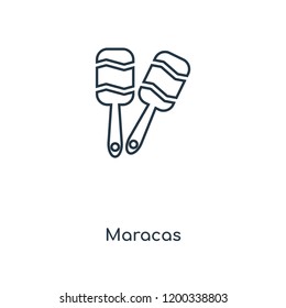 Maracas concept line icon. Linear Maracas concept outline symbol design. This simple element illustration can be used for web and mobile UI/UX.