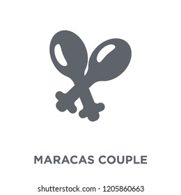 Maracas couple icon. Maracas couple design concept from Brazilian icons collection. Simple element vector illustration on white background.