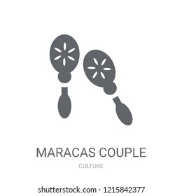 Maracas couple icon. Trendy Maracas couple logo concept on white background from Culture collection. Suitable for use on web apps, mobile apps and print media.