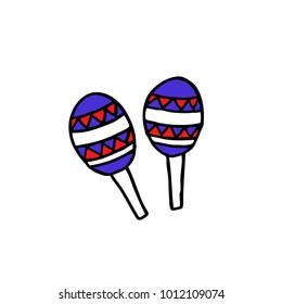 maracas doodle icon