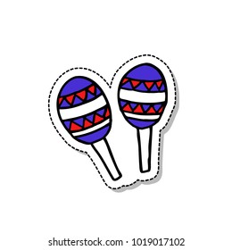 maracas doodle icon