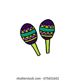 maracas doodle icon