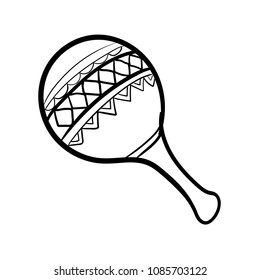 maracas doodle icon outline
