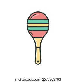 Maracas doodle icon, vector illustration