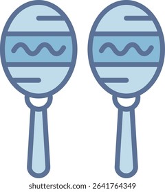 Maracas Filled Blue Tone Icon