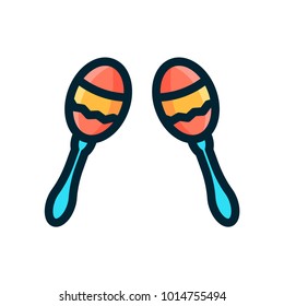 maracas filled ouline icon