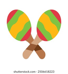 Maracas Flat Icon Design For Personal nad Commercial Use