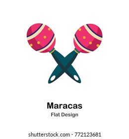 Maracas Flat Illustration