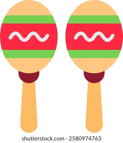 Maracas Flat Illustration Vector Design