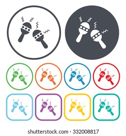 Maracas icon. 