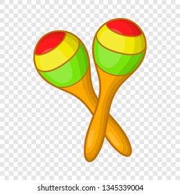 Maracas icon in cartoon style isolated on background for any web design 