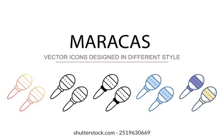 Maracas icon design with white background stock illustration