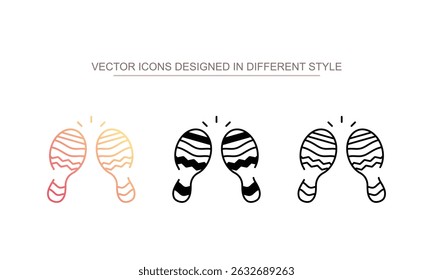 Ícone de Maracas design com fundo branco ilustração stock