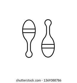 maracas icon. Element of carnival and amusement icon. Thin line icon for website design and development, app development. Premium icon