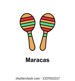 Maracas icon. Element of Cinco de Mayo color icon. Premium quality graphic design icon. Signs and symbols collection icon for websites, web design, mobile app