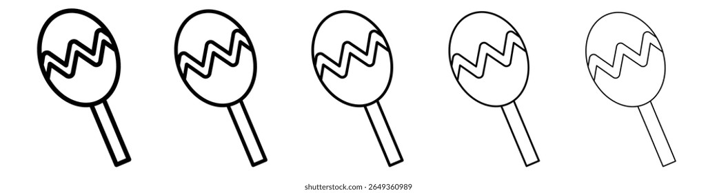 Maracas icon Flat design on isolated background