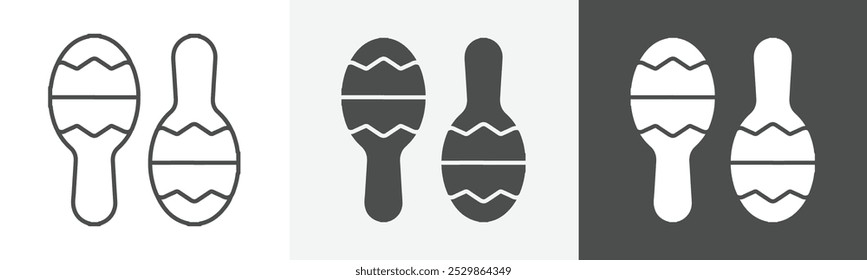 maracas icon Flat logo vector