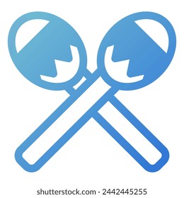 maracas icon in gradient style