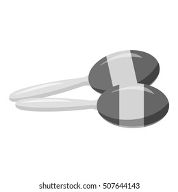 Maracas icon. Gray monochrome illustration of maracas vector icon for web