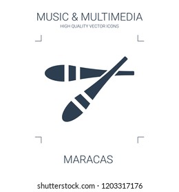 maracas icon. high quality filled maracas icon on white background. from music multimedia collection flat trendy vector maracas symbol. use for web and mobile