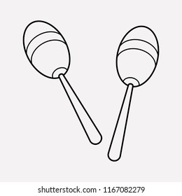 Maracas icon line element. Vector illustration of maracas icon line isolated on clean background for your web mobile app logo design.