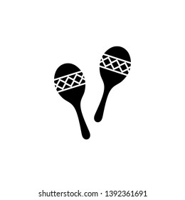 Maracas icon, logo isolated on white